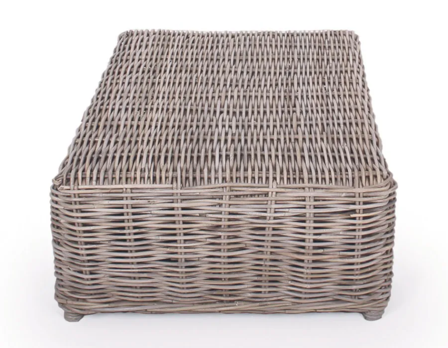 Havemøbelland Kubu Sofabord m/glasplade - Naturrattan