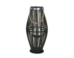 Havemøbelland Lanterne, Mørkegrøn rattan, Ø:24xH:48 cm