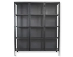 Havemøbelland Lønstrup Vitrineskab i Metal - 135x40x160 cm - Sort