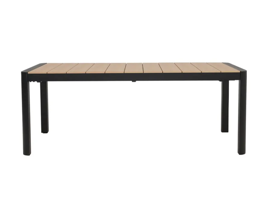 Havemøbelland Lohals Udtræksbord - 95x205/275 cm - Mørkegrå