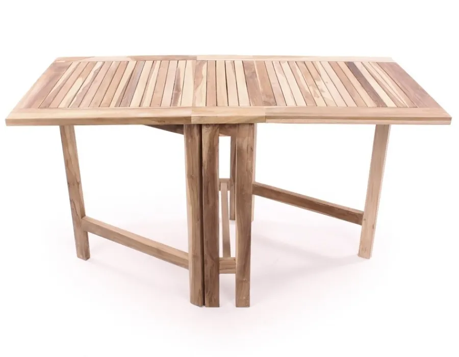Havemøbelland Lærke Teak Cafesæt m/2 Stole - 65x130 cm