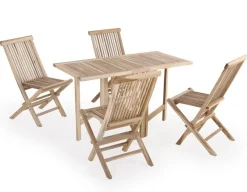 Havemøbelland Lærke Teak Havesæt m/4 Stole