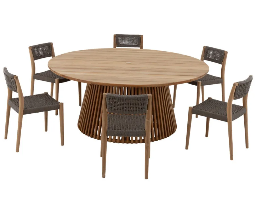 Havemøbelland Luna Alana Teak Havemøbelsæt - Ø180 cm