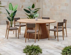 Havemøbelland Luna Alana Teak Havemøbelsæt - Ø180 cm
