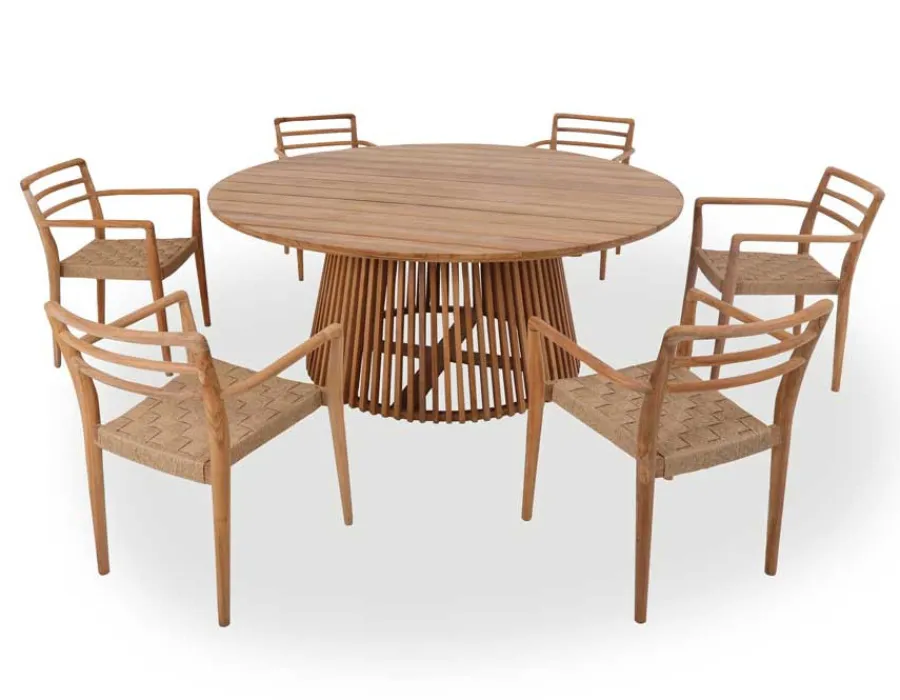 Havemøbelland Luna 180 Duri m/armlæn Teak Havemøbelsæt
