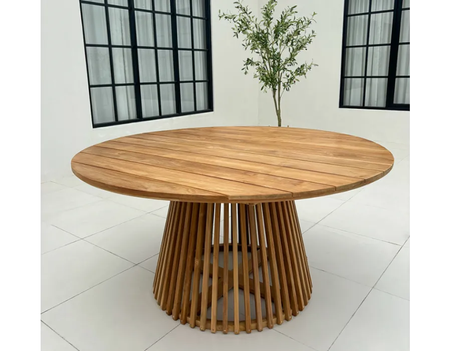 Havemøbelland Luna Manja Teak havemøbelsæt m/4 stole - Ø150 cm