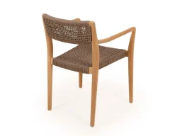 Havemøbelland Luna Tonka Teak havemøbelsæt m/4 stole - Ø150 cm