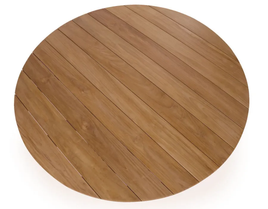 Havemøbelland Luna Tonka Teak havemøbelsæt m/4 stole - Ø150 cm