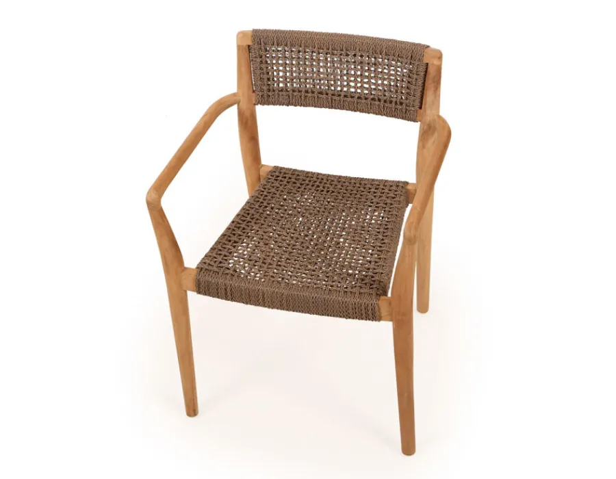 Havemøbelland Luna Tonka Teak havemøbelsæt m/6 stole - Ø180 cm
