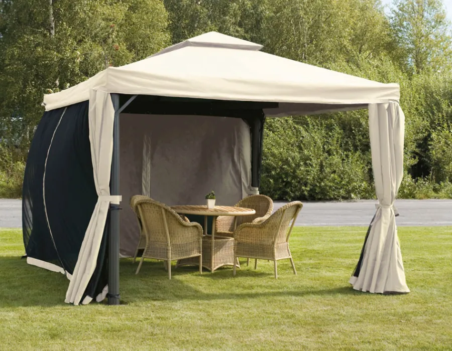 Havemøbelland Luxus Pavillon 3x3 meter - Hvid