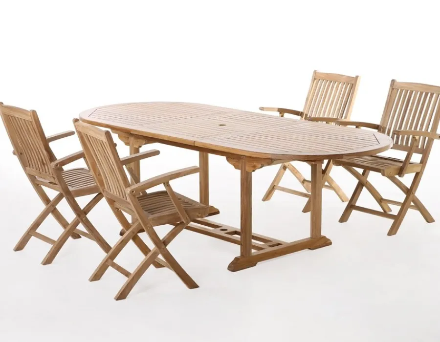 Havemøbelland Madrid Teak Havemøbelsæt m/4 Mia m/armlæn