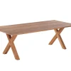 Havemøbelland Mako Plankebord 100x240 cm - m/bordben i teak - Kryds