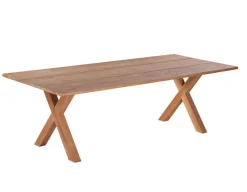 Havemøbelland Mako Plankebord 90x200 cm - m/bordben i teak - Kryds