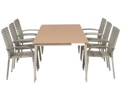 Havemøbelland Malmø Geneve Havelmøbelsæt - 100x200 cm - Gråhvid