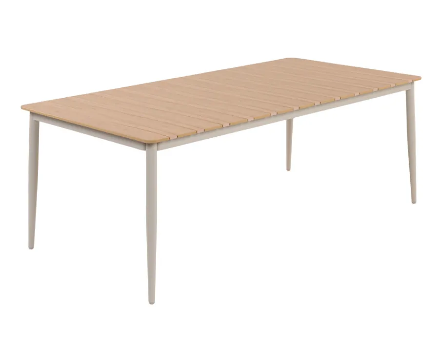 Havemøbelland Malmø Havelmøbelsæt m/6 Stabelstole - 100x200 cm - Gråhvid