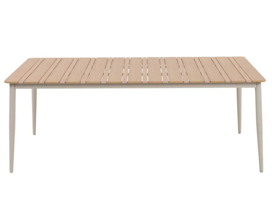 Havemøbelland Malmø Havelmøbelsæt m/6 Stabelstole - 100x200 cm - Gråhvid