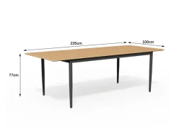 Havemøbelland Malmø Svala Havemøbelsæt - 100x180/235 cm - Mørkegrå
