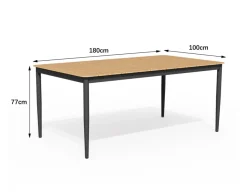 Havemøbelland Malmø Svala Havemøbelsæt - 100x180/235 cm - Mørkegrå