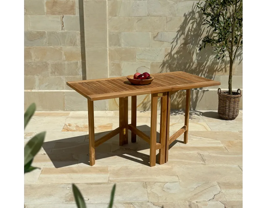 Havemøbelland Marstal teak Butterfly bord 65x130 cm