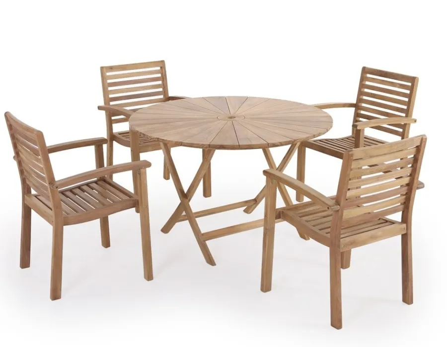 Havemøbelland Matahari 120 Pala Teak Havemøbelsæt