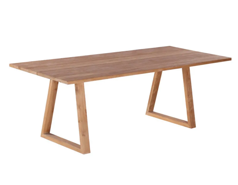 Havemøbelland Milo Plankebord 90x200 cm - m/bordben i teak - Trapez