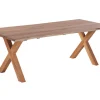 Havemøbelland Mona Plankebord 100x240 cm - m/bordben i teak - Kryds