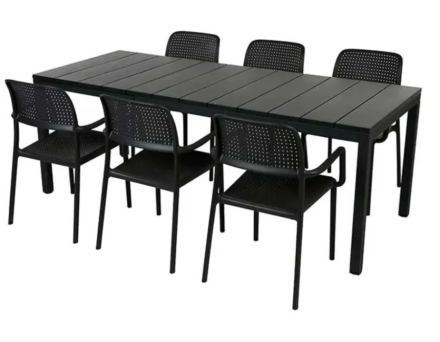 Havemøbelland Nardi Rio Bora 140/210 Havemøbelsæt - Antracit
