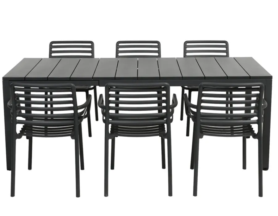 Havemøbelland Nardi Rio Doga Havemøbelsæt 140-210cm - Antracit