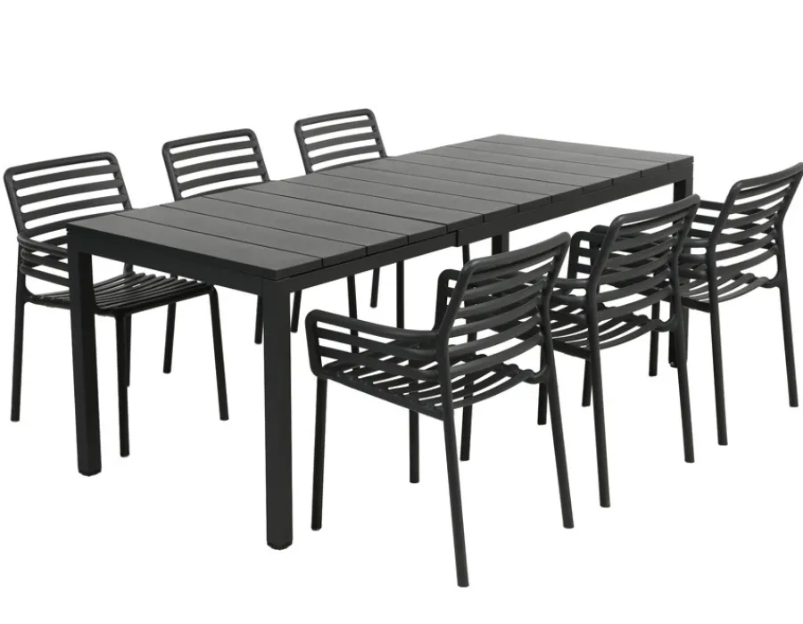 Havemøbelland Nardi Rio Doga Havemøbelsæt 140-210cm - Antracit