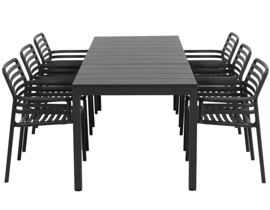 Havemøbelland Nardi Rio Doga Havemøbelsæt 140-210cm - Antracit