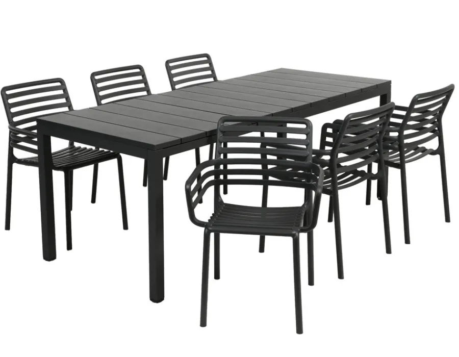Havemøbelland Nardi Rio Doga Havemøbelsæt 140-210cm - Antracit