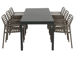 Havemøbelland Nardi Rio Doga Havemøbelsæt 140-210cm - Antracit/Tabacco