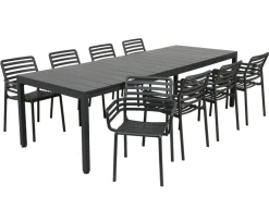 Havemøbelland Nardi Rio Doga Havemøbelsæt 210-280cm - Antracit