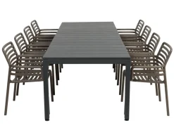Havemøbelland Nardi Rio Doga Havemøbelsæt 210-280cm - Antracit/Tabacco