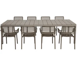 Havemøbelland Nardi Rio Doga Havemøbelsæt 210-280cm - Latte/Tabacco