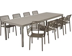 Havemøbelland Nardi Rio Doga Havemøbelsæt 210-280cm - Latte/Tabacco