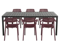 Havemøbelland Nardi Tevere Cassia Havemøbelsæt 147-211cm - Antracit/Borgogna