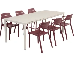 Havemøbelland Nardi Tevere Cassia Havemøbelsæt 147-211cm - Sand/Borgogna