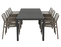 Havemøbelland Nardi Tevere Doga Havemøbelsæt 147-211cm - Antracit/Tabacco