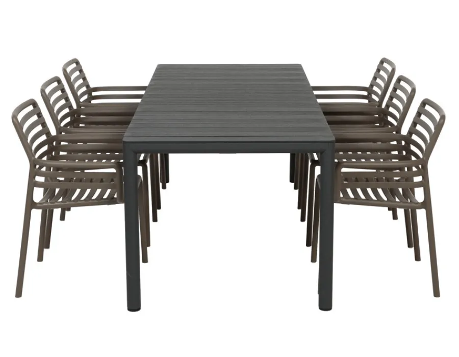 Havemøbelland Nardi Tevere Doga Havemøbelsæt 147-211cm - Antracit/Tabacco