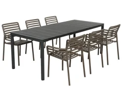 Havemøbelland Nardi Tevere Doga Havemøbelsæt 147-211cm - Antracit/Tabacco