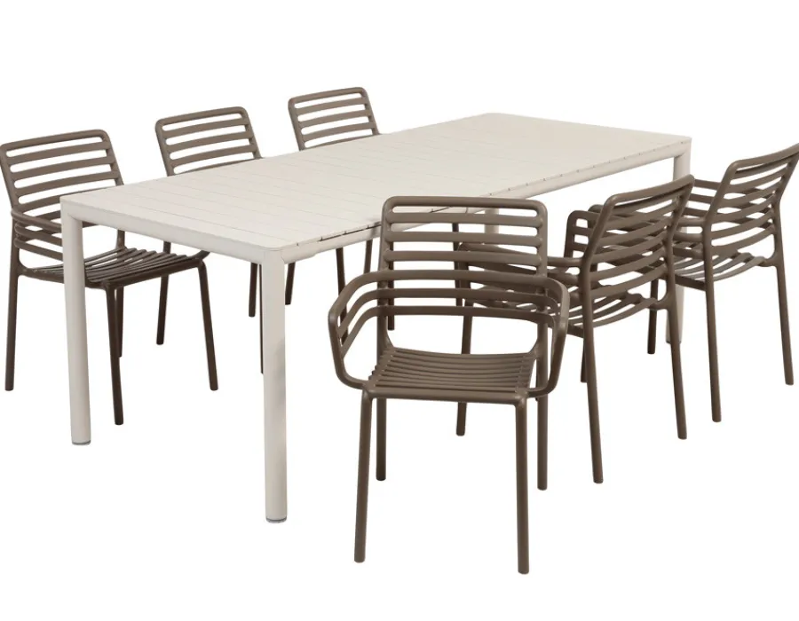 Havemøbelland Nardi Tevere Doga Havemøbelsæt 147-211cm - Sand/Tabacco