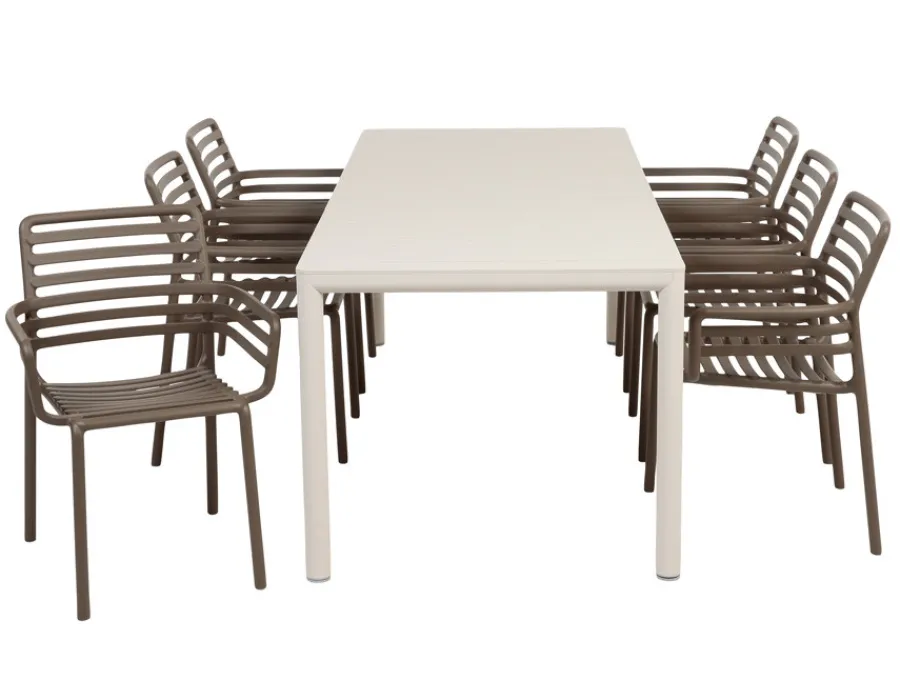 Havemøbelland Nardi Tevere Doga Havemøbelsæt 147-211cm - Sand/Tabacco