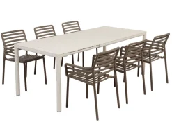 Havemøbelland Nardi Tevere Doga Havemøbelsæt 147-211cm - Sand/Tabacco