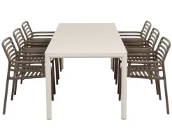 Havemøbelland Nardi Tevere Doga Havemøbelsæt 147-211cm - Sand/Tabacco