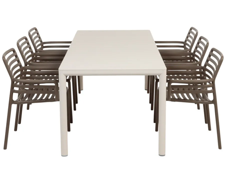 Havemøbelland Nardi Tevere Doga Havemøbelsæt 147-211cm - Sand/Tabacco