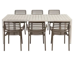 Havemøbelland Nardi Tevere Doga Havemøbelsæt 147-211cm - Sand/Tabacco