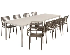 Havemøbelland Nardi Tevere Doga Havemøbelsæt 210-275cm - Sand/Tabacco