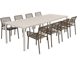 Havemøbelland Nardi Tevere Doga Havemøbelsæt 210-275cm - Sand/Tabacco