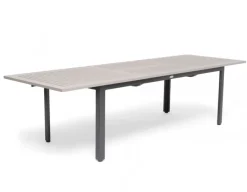 Havemøbelland Nydala Havebord - 90x200/280 cm - Lys Grå